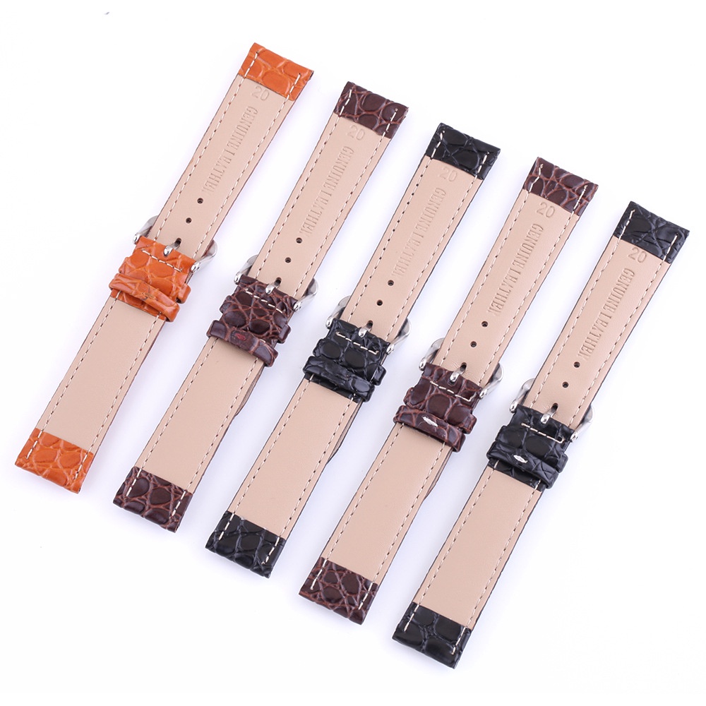 Dây Đeo Đồng Hồ Bằng Da Cá Sấu 12mm 13mm 14mm 15mm 16mm 17mm 18mm 19mm 20mm 21mm 22mm 24mm