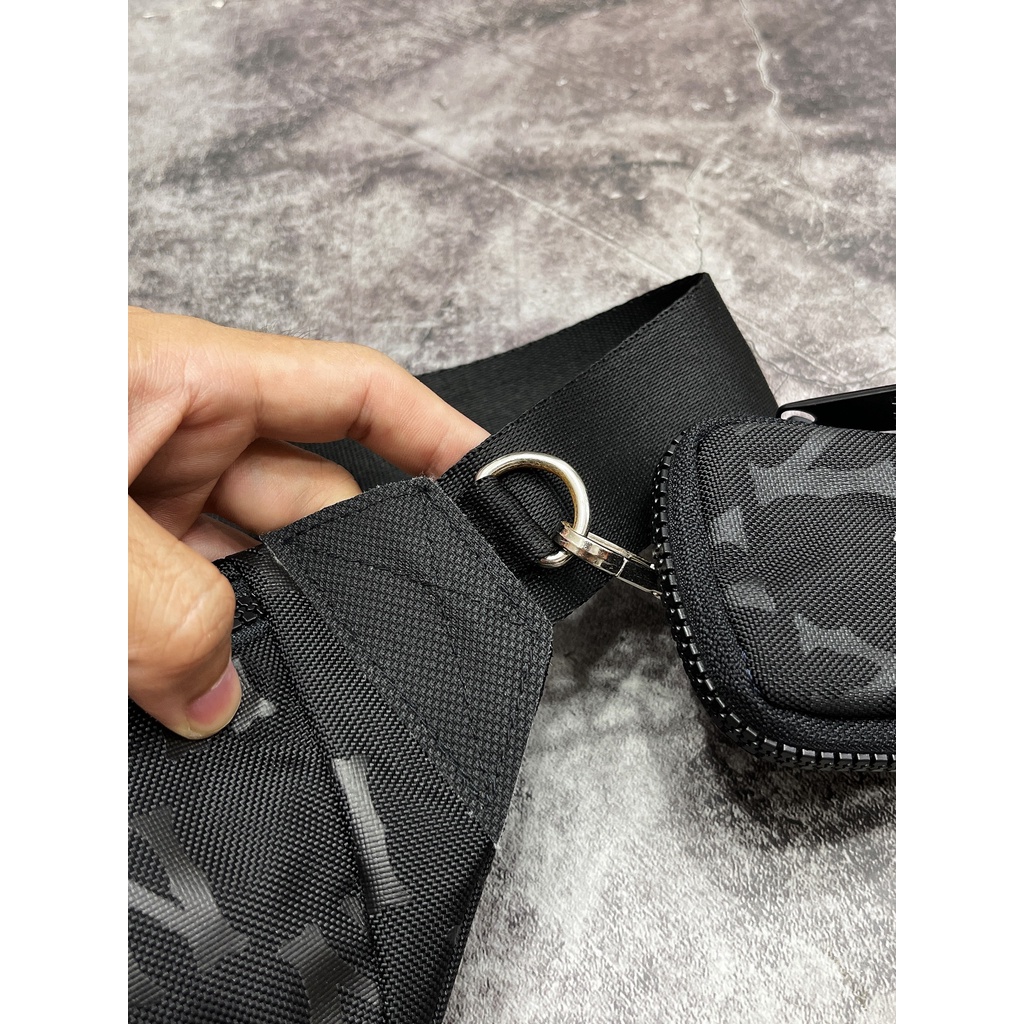 TÚI ĐEO CHÉO B438 MONOGRAM WAIST BAG - BLACK