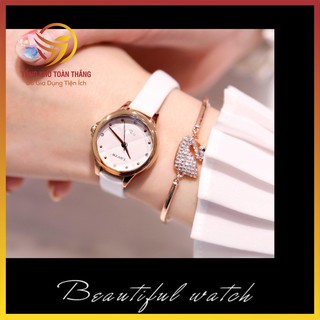 [HOT TREND] Đồng hồ Nữ LSVTR - Kèm lắc tay siêu sang chảnh - Dây Da 5 Màu Siêu Độc - TH32