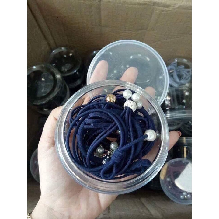 HỘP CHUN BUỘC TÓC 12 CHI TIẾT  SANG TRỌNG