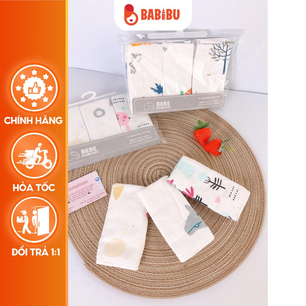 Set 3 Khăn Mặt Trẻ Em Bebe Comfort Xịn 25*25cm Babibu - KMBC