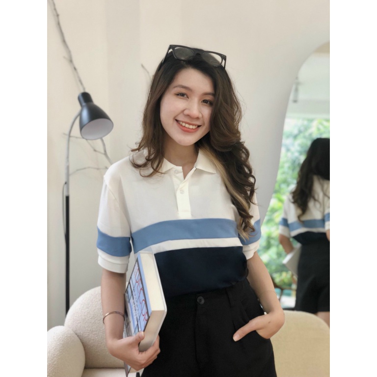 Áo Thun Nam Cổ Trụ Phối Màu Chất Cotton Mềm Thấm Hút Tốt Phong Cách Lịch Lãm Trẻ Trung Hot Trend [NEW UNISEX]