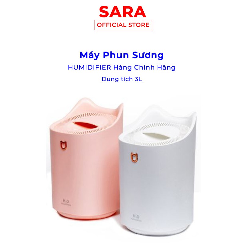 Máy Phun Sương Tạo Ẩm Không Khí 3 lít HUMIDIFIER Hàng Chính Hãng [BH 1 đổi 1] shopsara