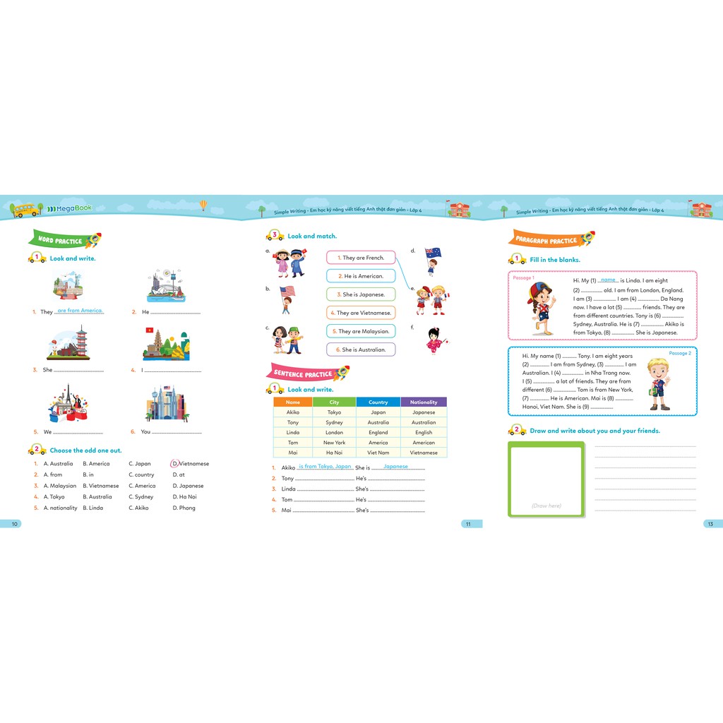 Sách Simple Writing – Em học kỹ năng viết tiếng Anh thật đơn giản 4 (Tặng khóa học tiếng anh online) - MGB