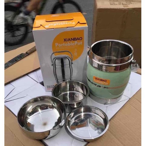 Cặp lồng Inox 304 1,6L XIANBAO Chính Hãng- cặp lồng giữ nhiệt siêu bền | BigBuy360 - bigbuy360.vn