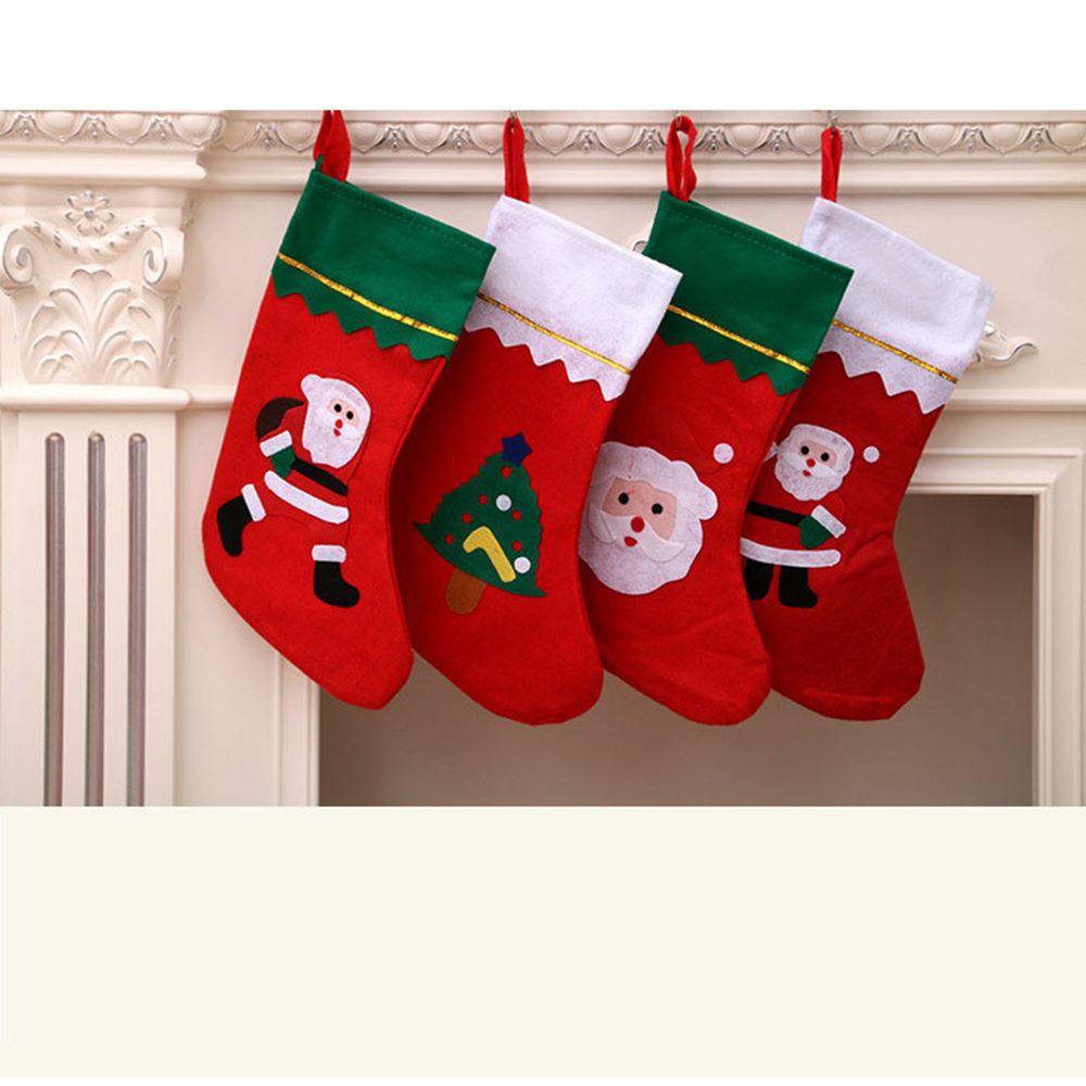 Túi Đựng Kẹo Hình Chiếc Tất Dùng Trang Trí Giáng Sinh DIY