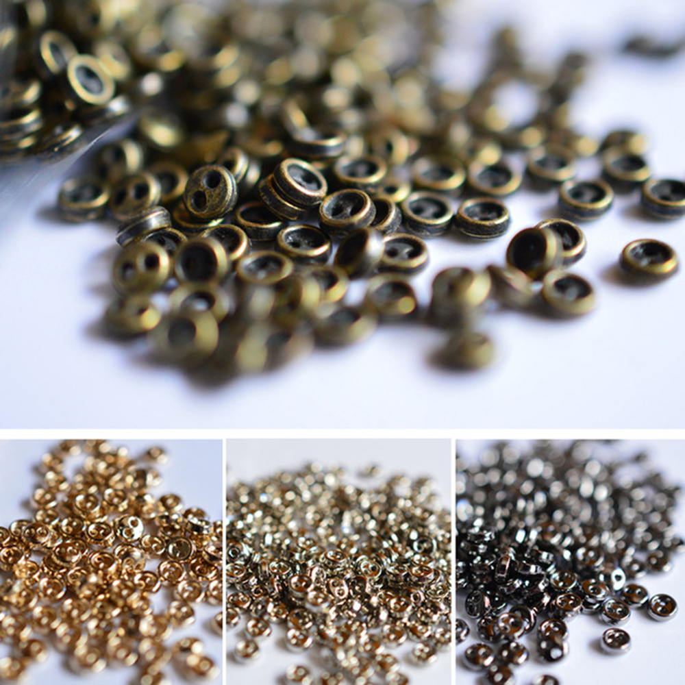 Set 50 cúc áo mini 3 / 4 / 5 / 6mm cho búp bê