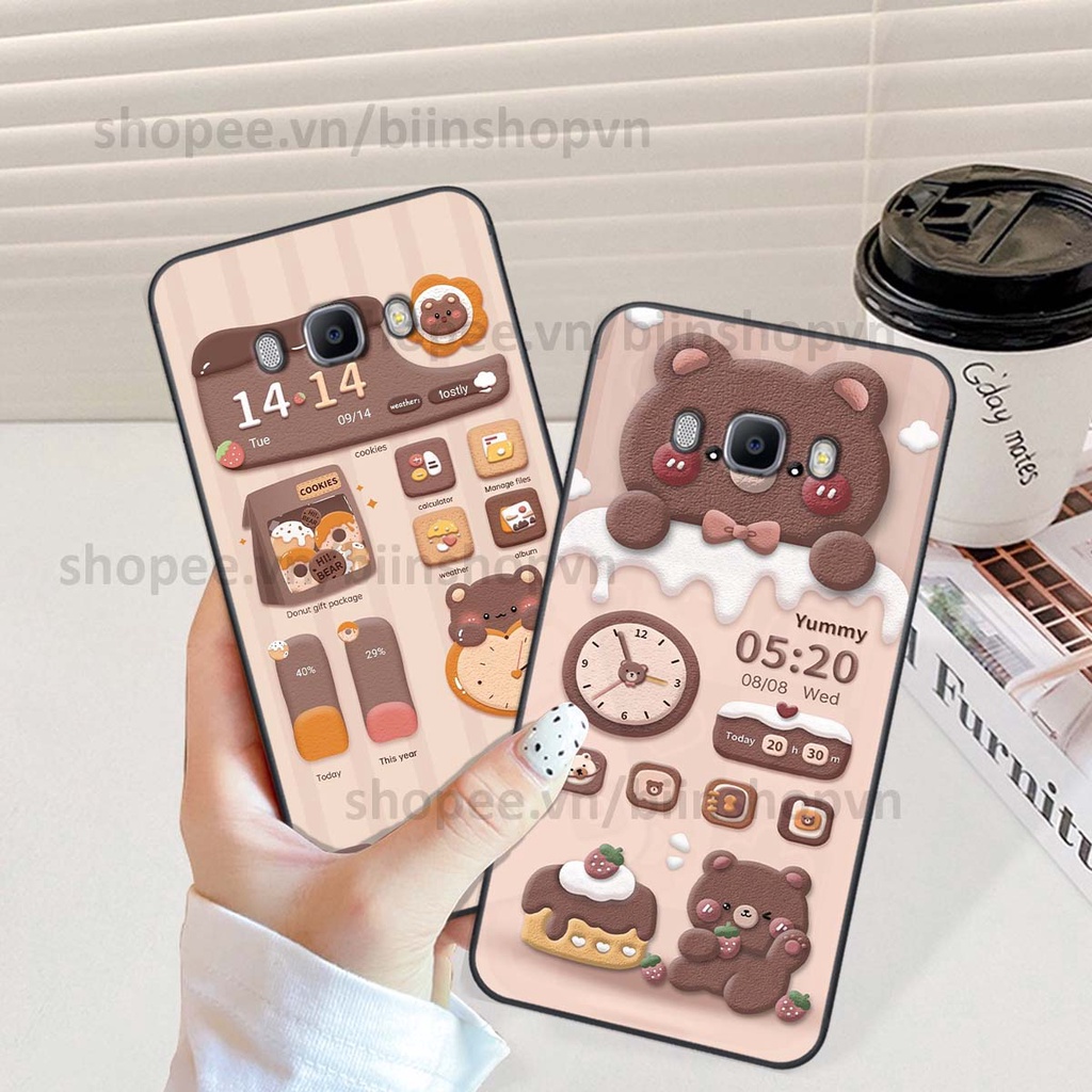 Ốp Samsung J5 / J7 2016 / J510 J710 in 3D icon gấu nổi siêu xinh, siêu đáng yêu, cá tính phong cách