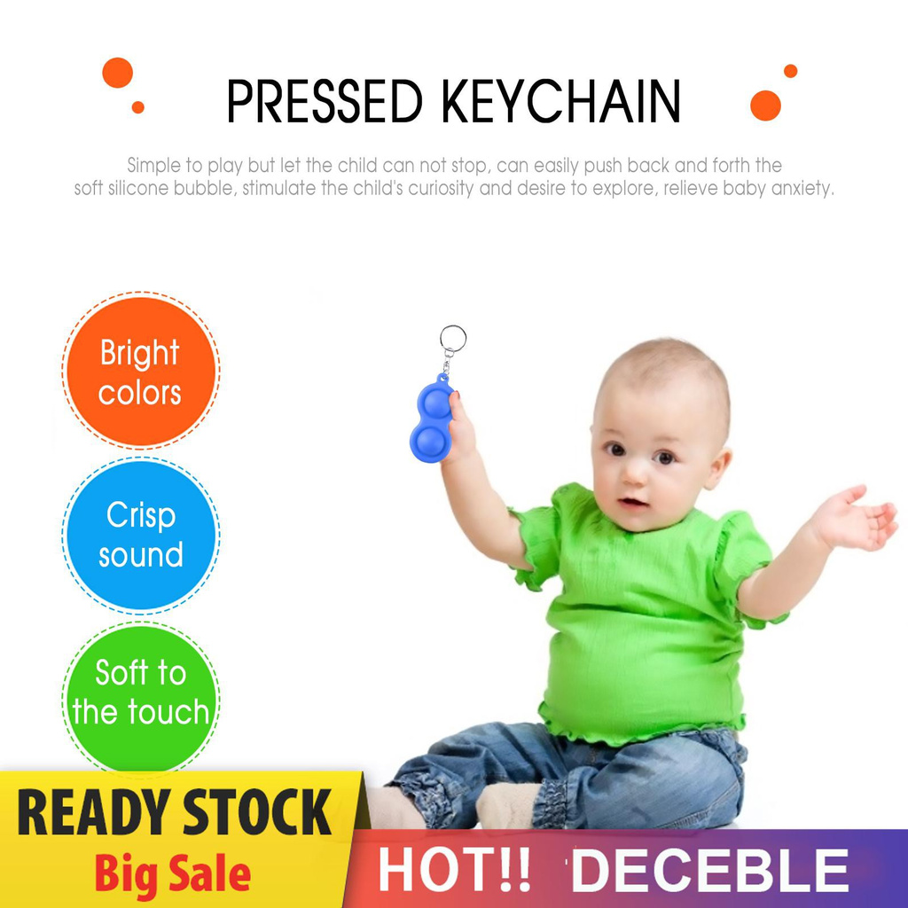 Pop It Fidget Đồ chơi Simple Dimple Fidget Đồ chơi Keychain, Stress Relief Sensory Đồ chơis for Kid Adult