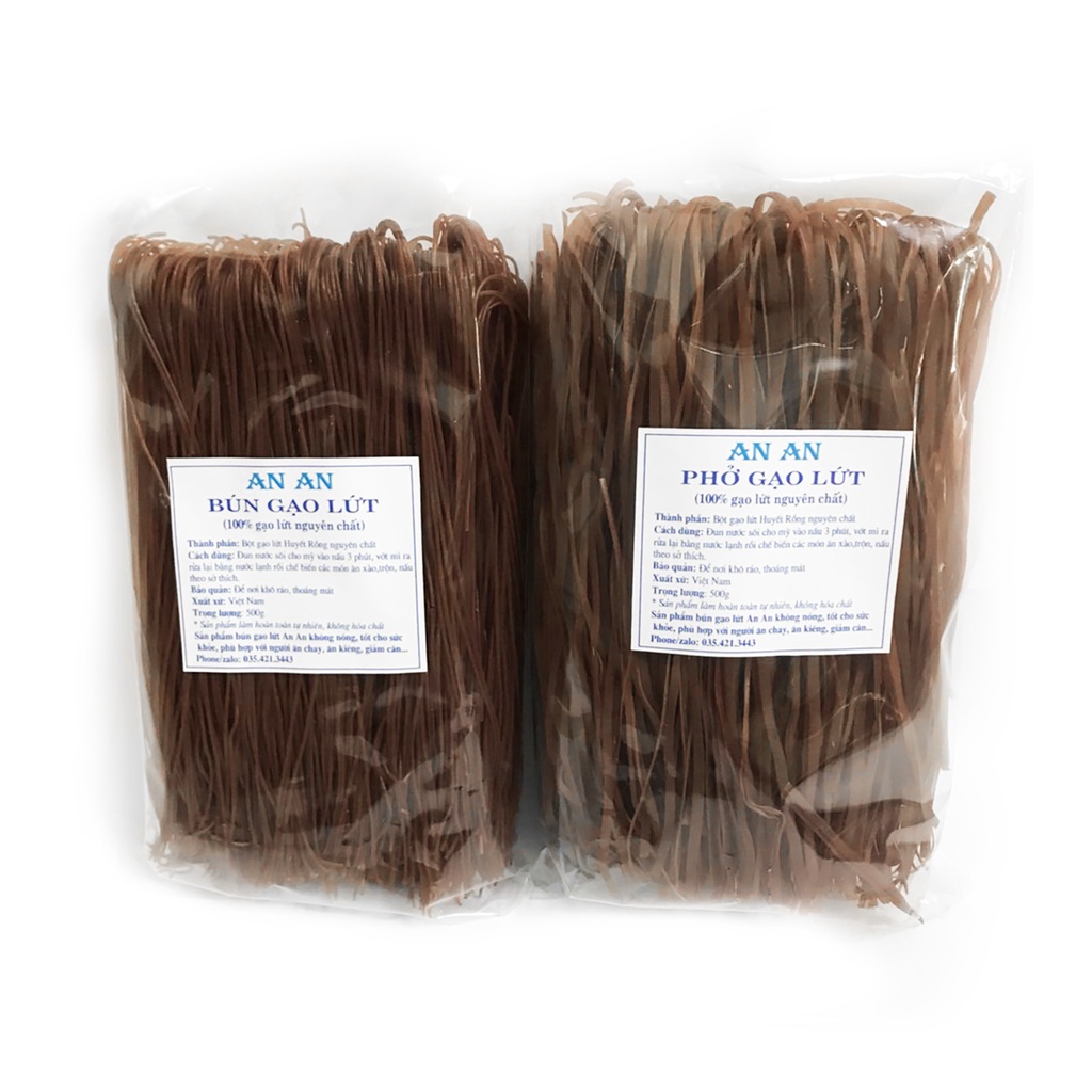 Bún, phở gạo lứt An AN 500g , bún hỗ trợ người giảm cân ăn kiêng | BigBuy360 - bigbuy360.vn