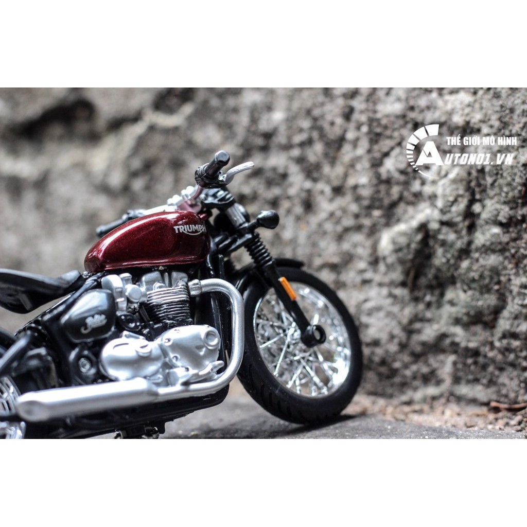 MÔ HÌNH XE TRIUMPH BONNEVILLE BOBBER 1:18 BBURAGO 6168