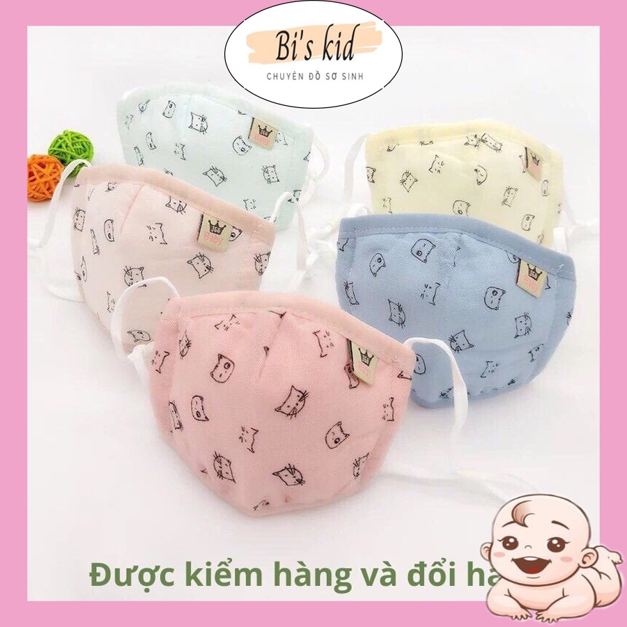 Khẩu trang xô 4 Lớp kháng khuẩn Túi Zip Cho Bé