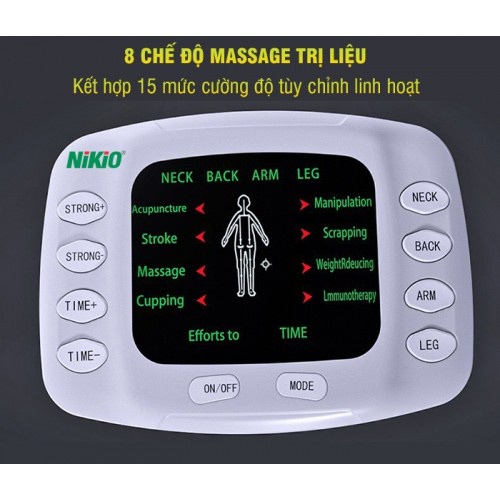Máy Massage Xung Điện Miếng Dán Và Đôi Dép Bàn Chân Nikio NK-105