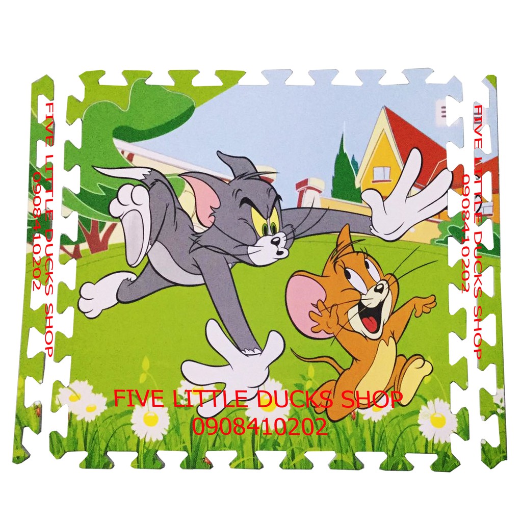 Bộ 4 Tấm Thảm Xốp Lót Sàn Hình Thú Disney Cho Bé - 60x60cm - EcoBaby