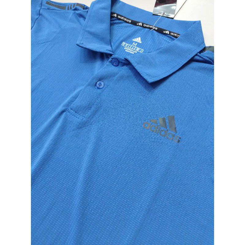 ADIDAS Áo Thun Đánh Golf Tay Dài Có Cổ Chất Liệu Polyester