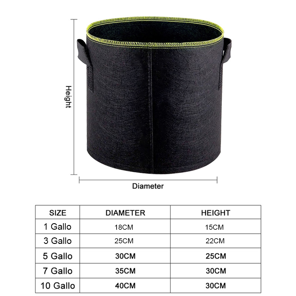 FASHYUNER Túi trồng cây hình trụ bằng vải nỉ chất lượng