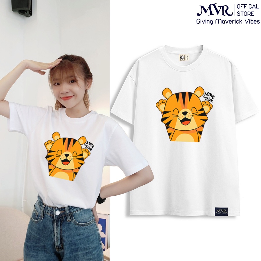 Áo thun unisex hình cọp baby cute style hàn quốc form rộng tay lỡ mvr TMHO260422