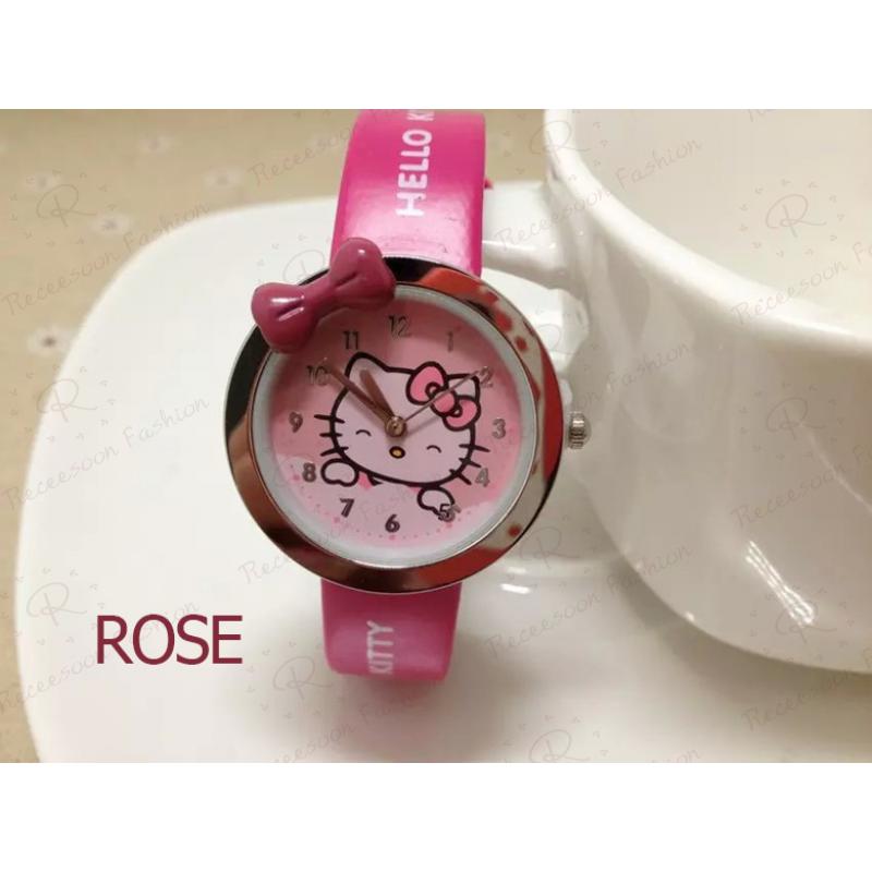 Đồng hồ Hello Kitty dây da dành cho bé gái