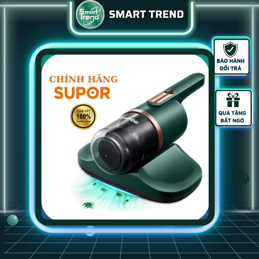 Máy hút bụi giường cầm tay diệt khuẩn có tia UV hút bụi nệm, giường, ô tô CHÍNH HÃNG SUPOR công suất 300w