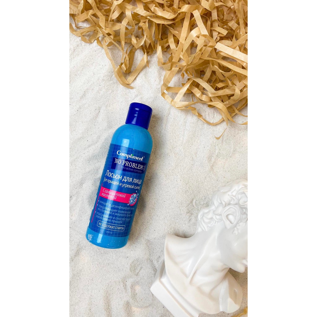 Nước Hoa Hồng Cân Bằng BHA Compliment No Problem Toner Làm Sạch Giảm Mụn 200ml