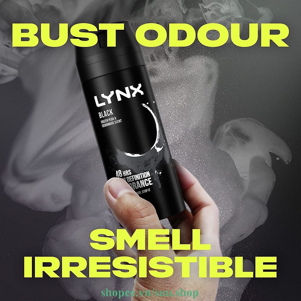 Xịt Khử Mùi 150Ml Axe Non Stop Black, suu.shop Cam Kết 100% Chính Hãng.
