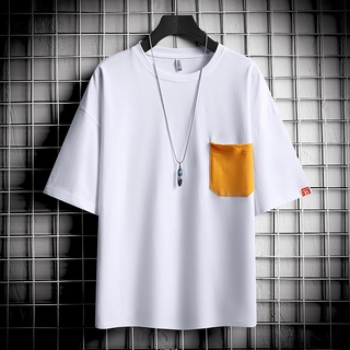Áo thun kích thước lớn màu trơn thời trang mùa hè cho nam size M-4XL