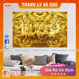 Tranh dán tường 3d Mã Đáo Thành Công - MDM7 Tranh 3D Phong Thủy - Song Long Decor