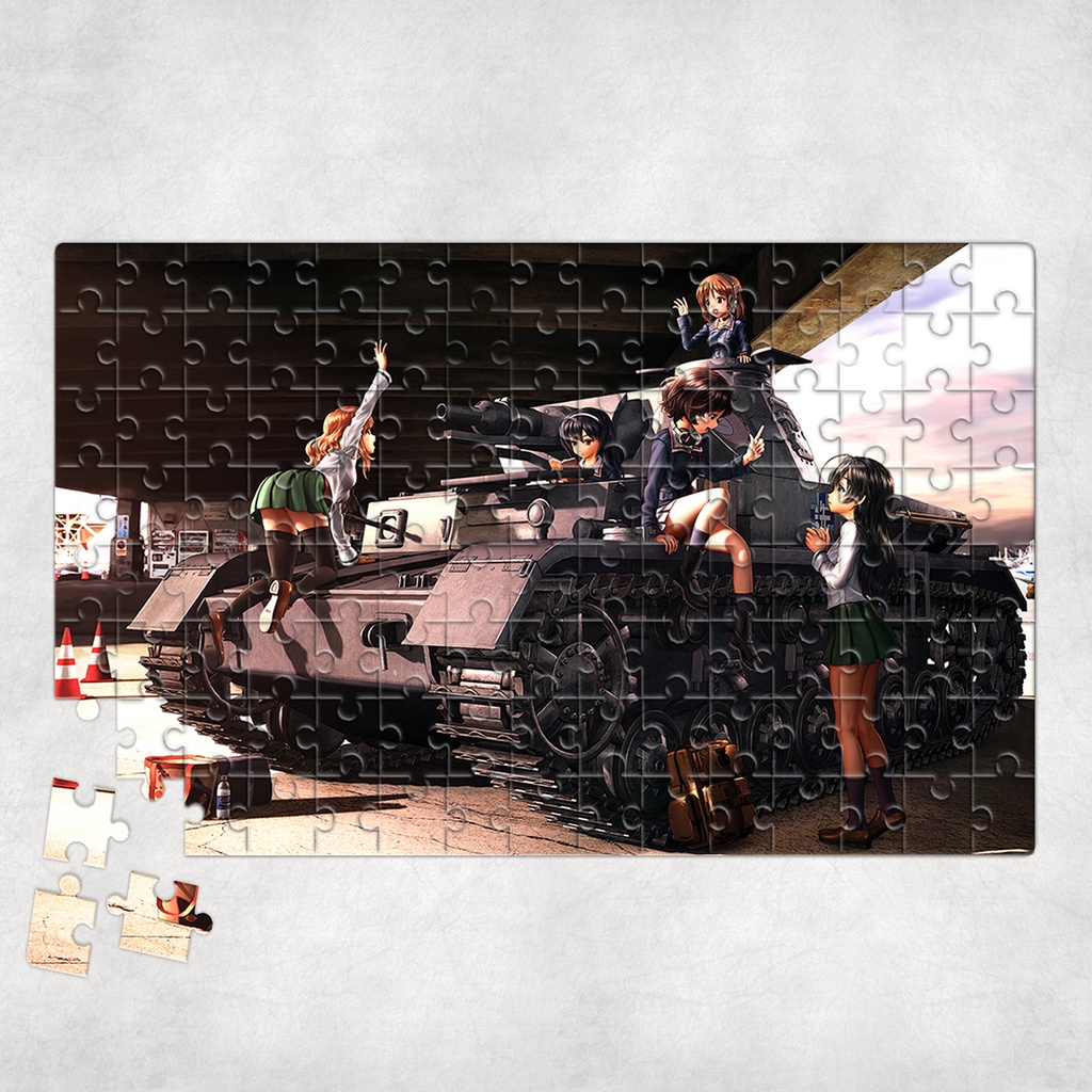 Tranh ghép hình Anime - Tranh ghép hình GIRLS UND PANZER - Mẫu 1 - Nhận in hình tranh ghép theo yêu cầu