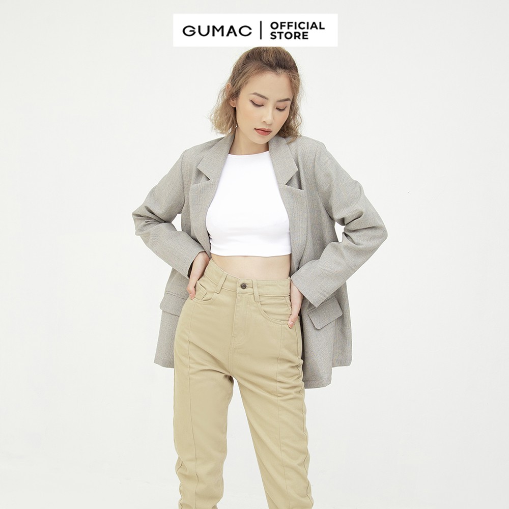 Áo vest phối nắp túi GUMAC chất bố cotton dày dặn AB5135 | BigBuy360 - bigbuy360.vn