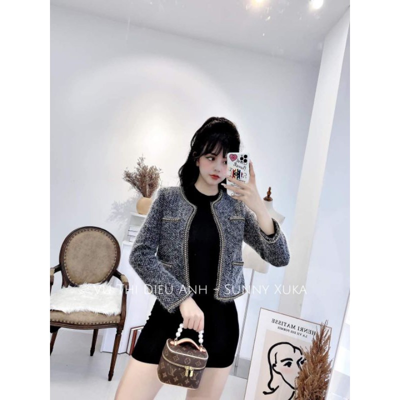 khoác dạ lông mềm