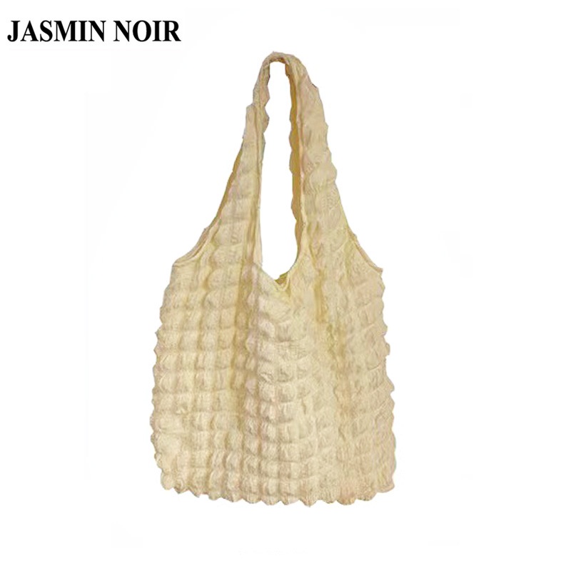 Túi xách JASMIN NOIR đeo vai vải bạt hình đám mây thời trang thiết kế đơn giản dành cho nữ