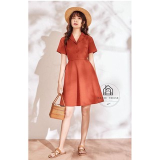 [Có hình và video thực tế]Váy sơ mi bẻ cổ chất xịn