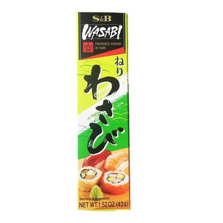 Mù Tạt Xanh Shushi Wasabi S&B Xanh Cay 43gr/ Mustard Prepared Wasabi In Tube Gluten Free - Japan