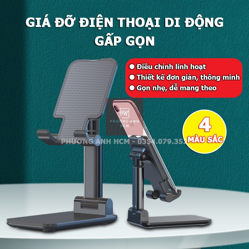 GIÁ ĐỠ ĐIỆN THOẠI, MÁY TÍNH BẢNG GẤP GỌN - Kệ Điện Thoại Để Bàn Có Thể Điều Chỉnh