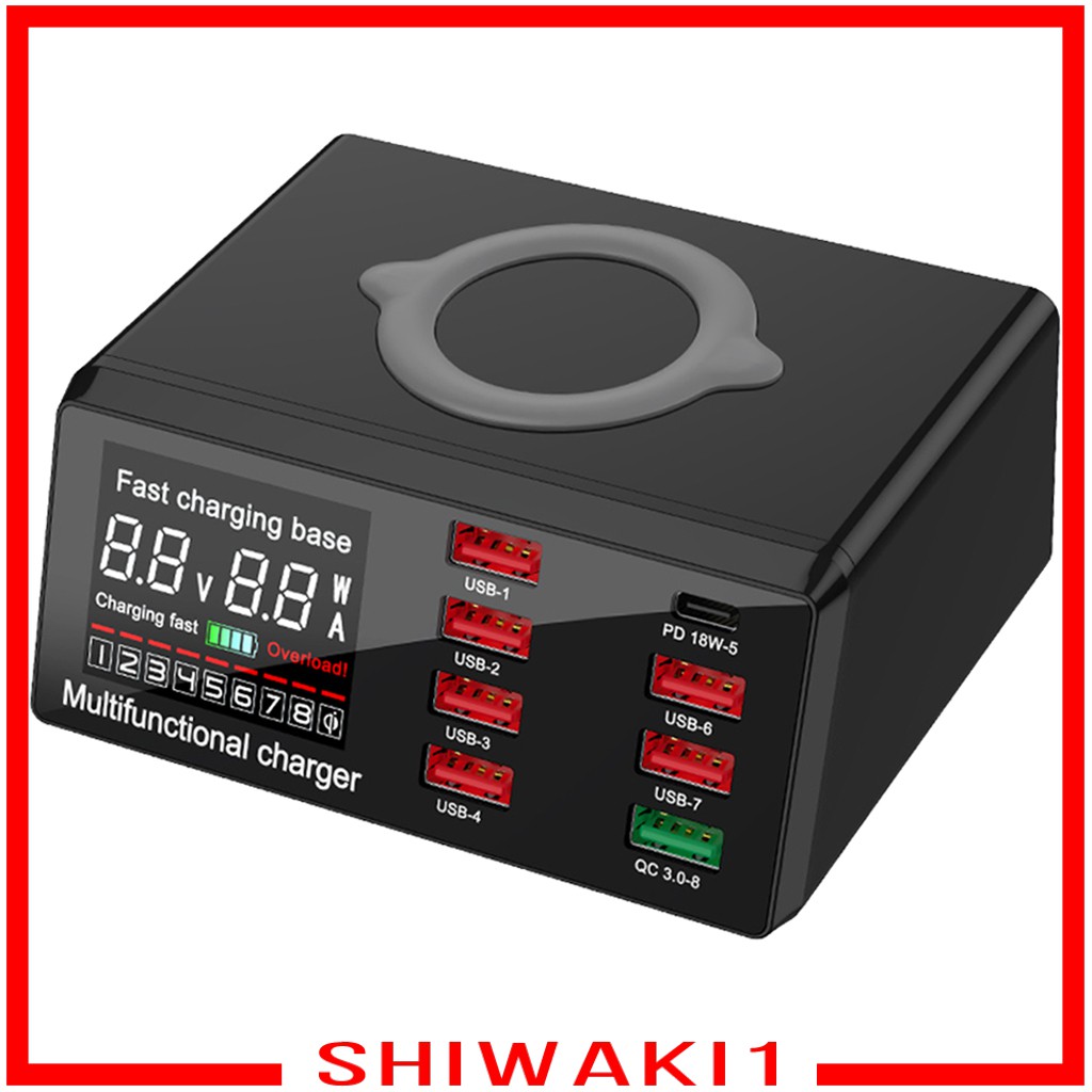 Bộ sạc nhanh 8 cổng usb 3.0 không dây tiện dụng