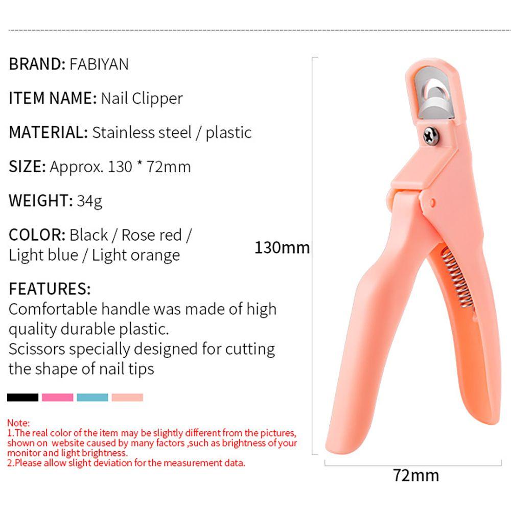 Kềm Cắt Móng Tay Giả Cạnh Tròn Bằng Nhựa