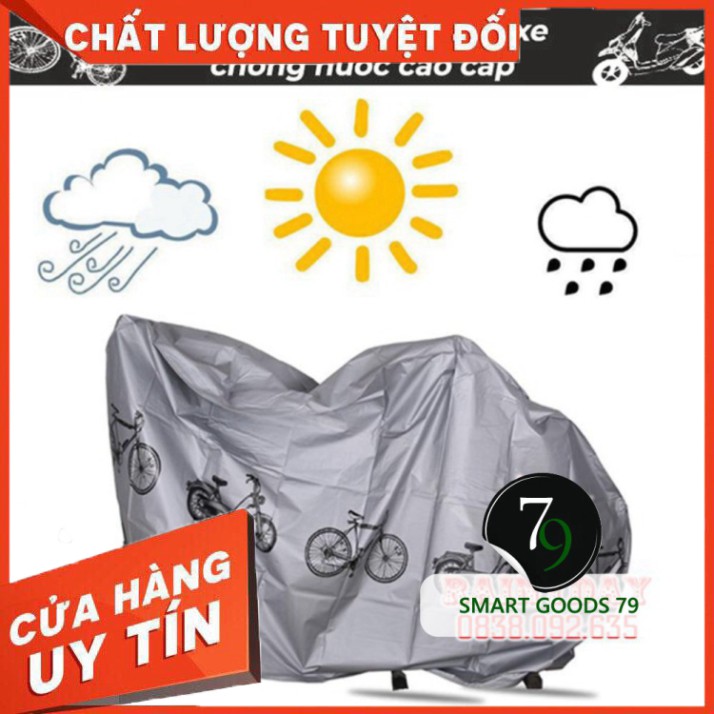 [ Chính Hãng ] [284] Bạt áo phủ trùm che xe máy vespa moto vision xe đạp điện chống nắng mưa vải dù