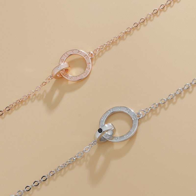 Cặp Vòng cổ Mặt Số La Mã Thời Trang Cho Cặp Đôi