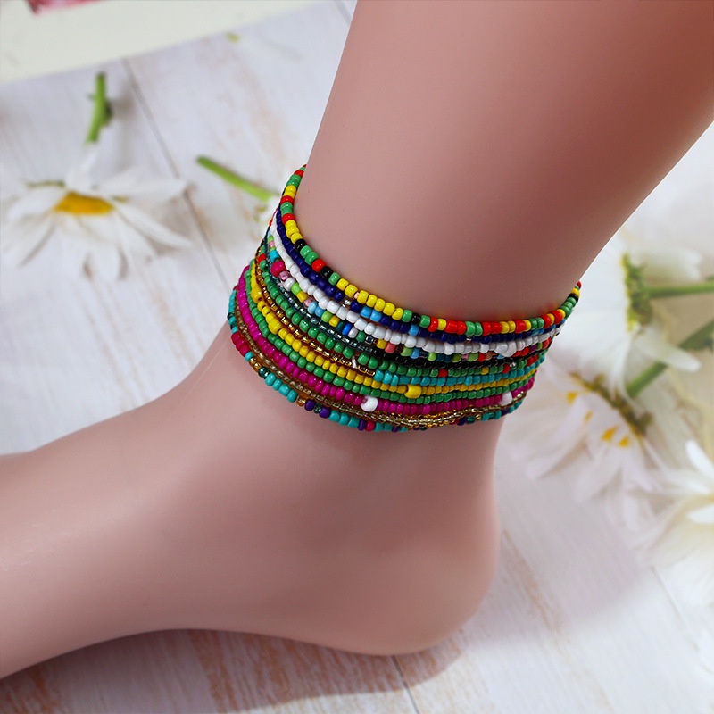 Lắc chân co giãn nhiều màu phong cách Hàn Quốc thời trang đi biển