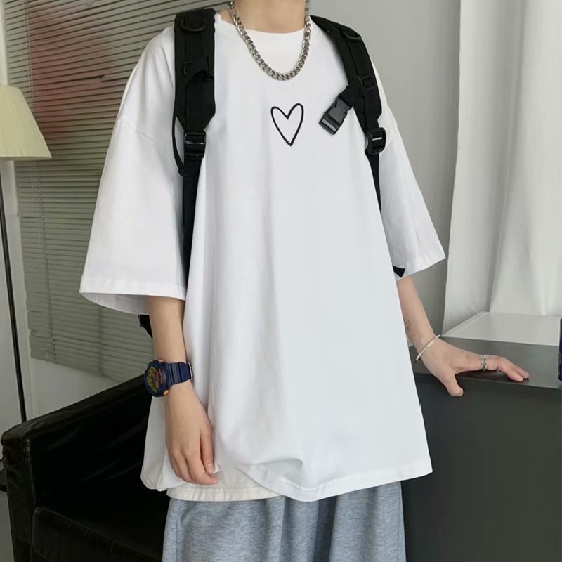 Áo thun ngắn tay phong cách Hàn Quốc thời trang size S-5Xl