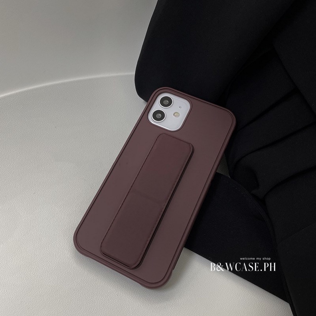 Ốp điện thoại silicone mềm có giá đỡ thời trang cho Iphone 12 Pro Max I11 Pro X Xs Max Xr 6 6s 7 8 Plus