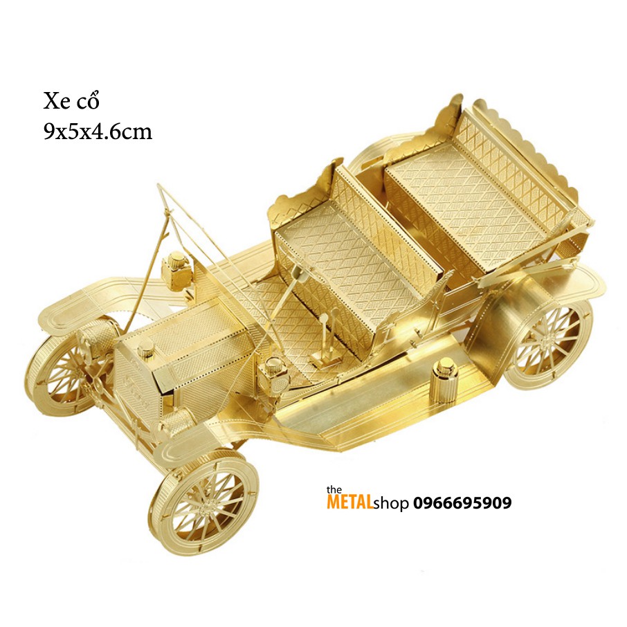 Mô hình lắp 3d kim loại ráp xe cổ