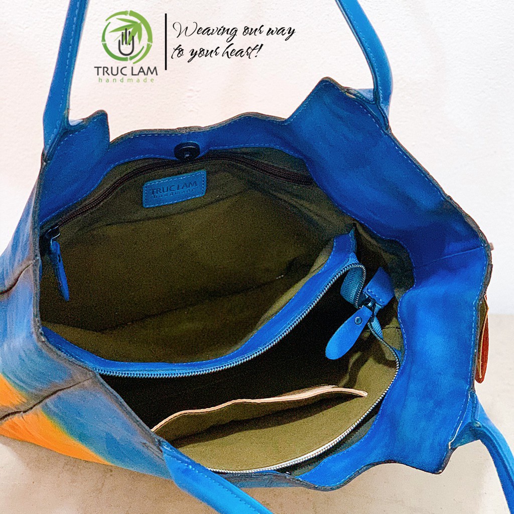 Túi Tote Thời Trang Nữ Dáng Dài Da Thật Cao Cấp Màu Ombre – Trúc Lâm Handmade