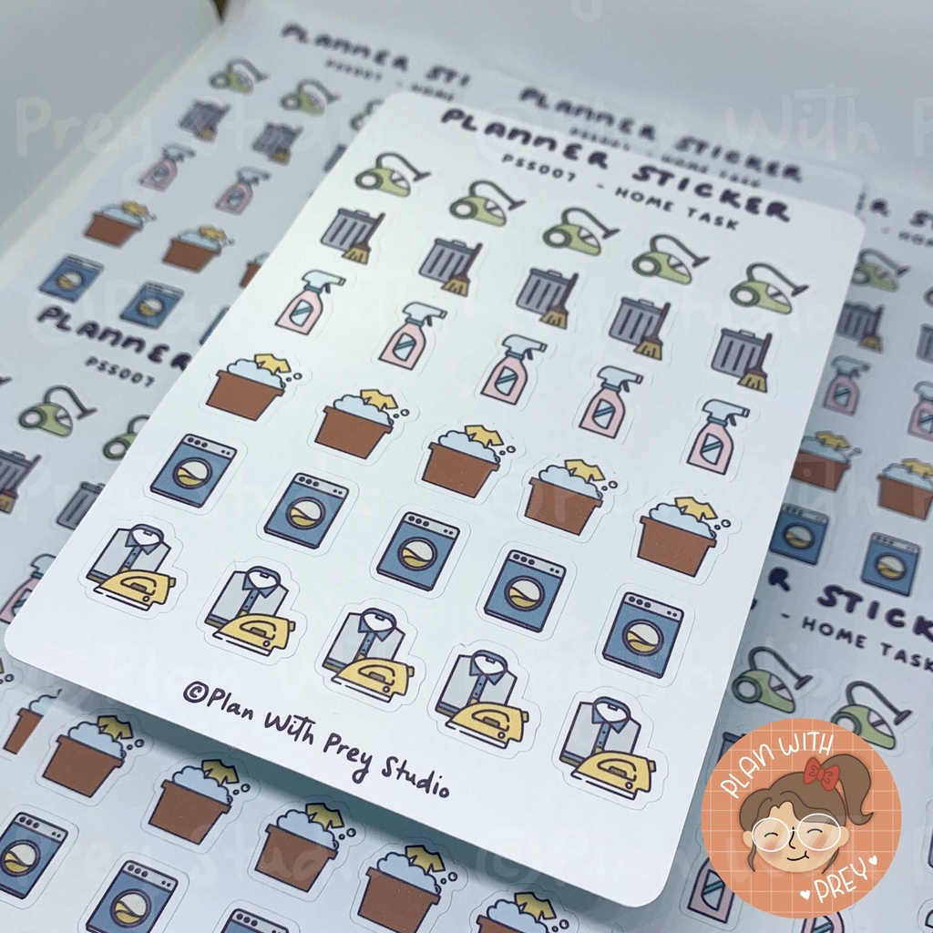 Sticker đánh dấu việc nhà | Housework Sticker Planner | Designed by Plan with Prey Studio
