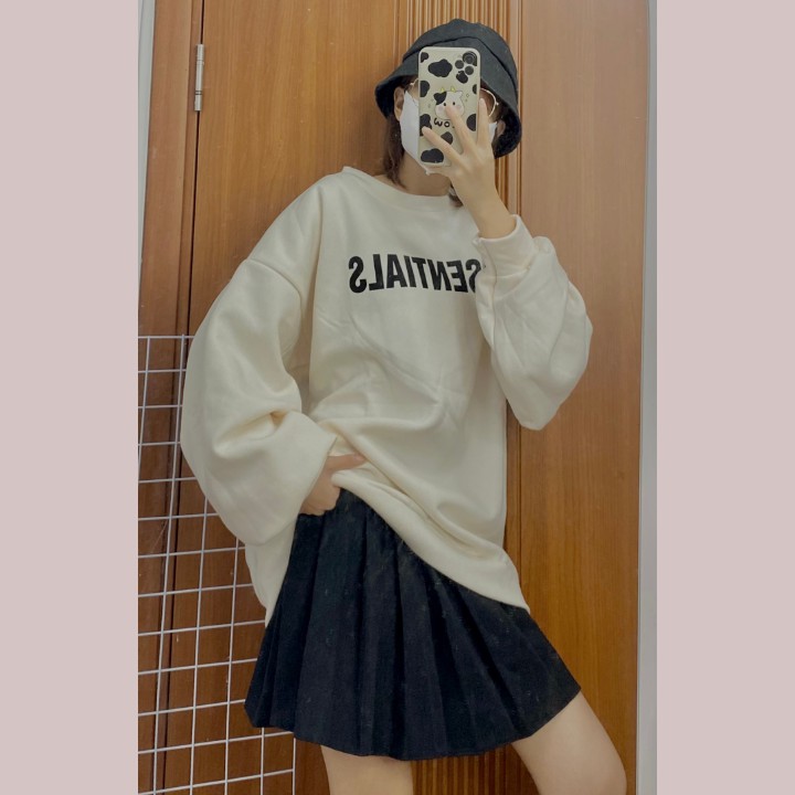 Áo sweater form rộng/ Áo nỉ nam nữ Unisex phong cách basic in chữ ESSEN RÔ STORE SW11 | BigBuy360 - bigbuy360.vn