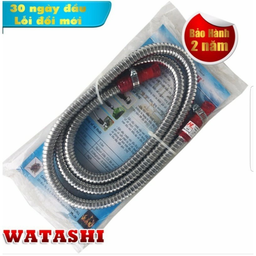 Dây dẫn gas Inox Watashi - Bảo hành 24 tháng.