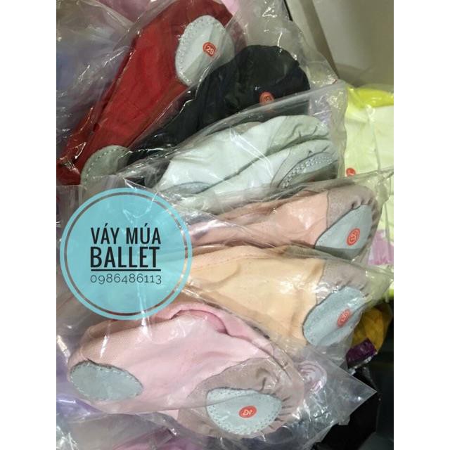 Ballet Giày múa màu đen sz 22-44