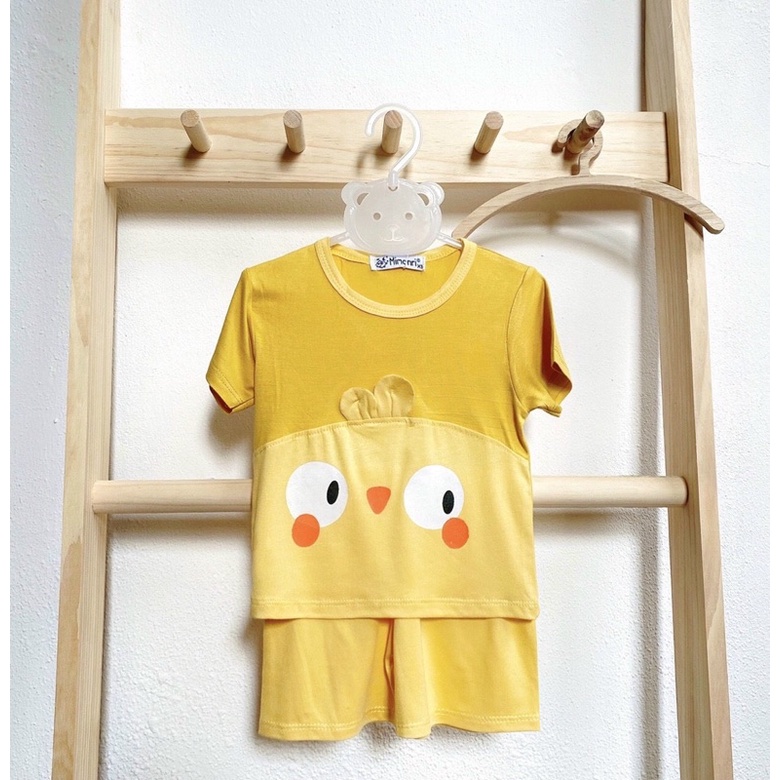 Bộ quần áo cộc tay hoạ tiết Tai Thú Mimonri (chất thun lạnh) cho bé