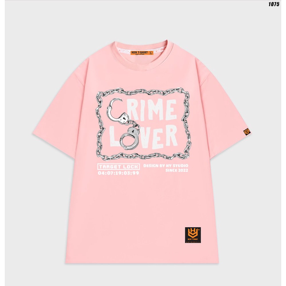 Áo phông tay lỡ form rộng nam nữ unisex Crime Lover 1075 HY STUDIO