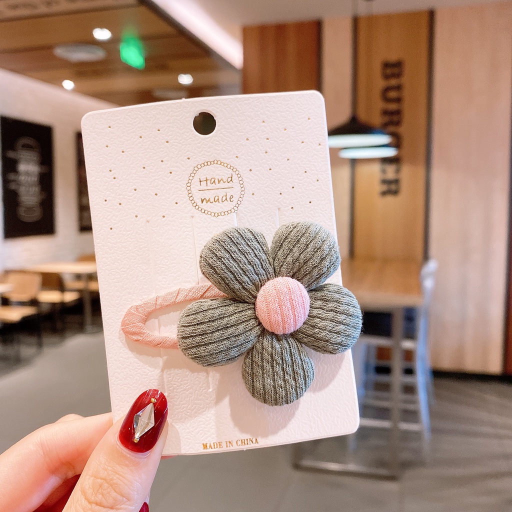 Kẹp Tóc BB Hình Bông Hoa Theo Kiểu Hàn Quốc